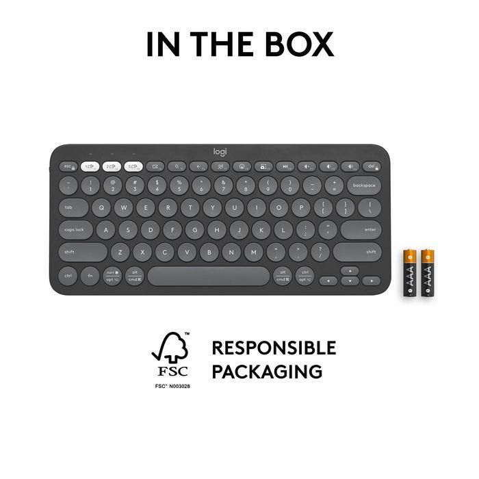 Logitech GLOBAL: Logitech Pebble Keys 2 K380s multi-device Bluetooth keyboard | CHINA ONLY: Logitech Pebble Keys 2 K390 multi-device wireless keyboard 14 Logitech GLOBAL: Logitech Pebble Keys 2 K380s multi-device Bluetooth keyboard | CHINA ONLY: Logitech Pebble Keys 2 K390 multi-device wireless keyboard 14