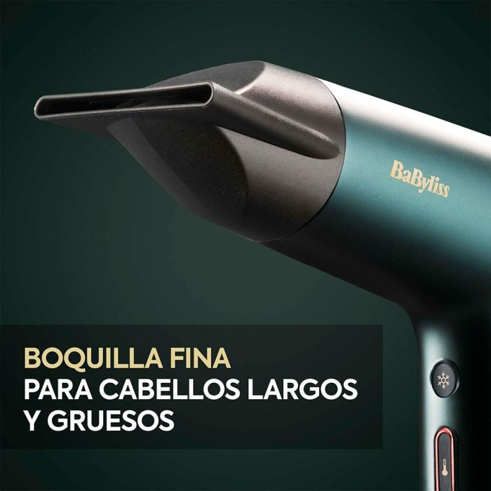 Babyliss Secador de Pelo Profesional Air Power Pro 1600W, Tecnología Iónica, 3 Velocidades, 4 Temperaturas, 70 dB, Incluye 2 Boquillas y Difusor, 200 km/h 4