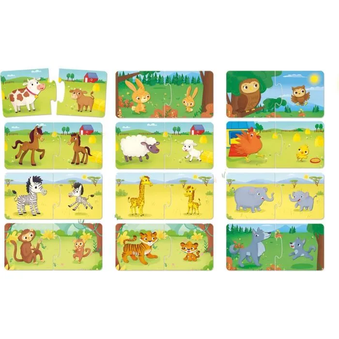 Lisciani Giochi Carotina Baby Logic Tarjetas Autocorregibles Madres y Pequeños para Bebés y Niños Pequeños a Partir de 1 Año 1