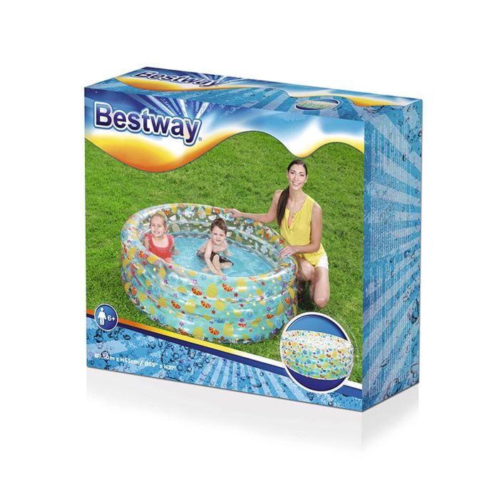 Bestway Piscina Hinchable 3 Aros Transparente Tropical 150x53 cm +6 Años Jardin 51045 15 Bestway Piscina Hinchable 3 Aros Transparente Tropical 150x53 cm +6 Años Jardin 51045 15