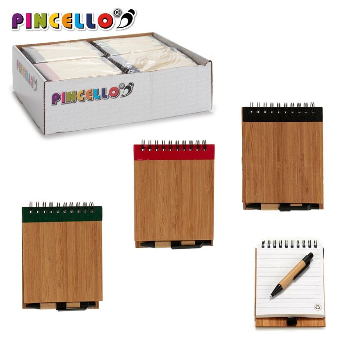 Libreta Bambu Goma Lisa Y Boli 10X13Cm S Pincello (48 Unidades) 2 Libreta Bambu Goma Lisa Y Boli 10X13Cm S Pincello (48 Unidades) 2