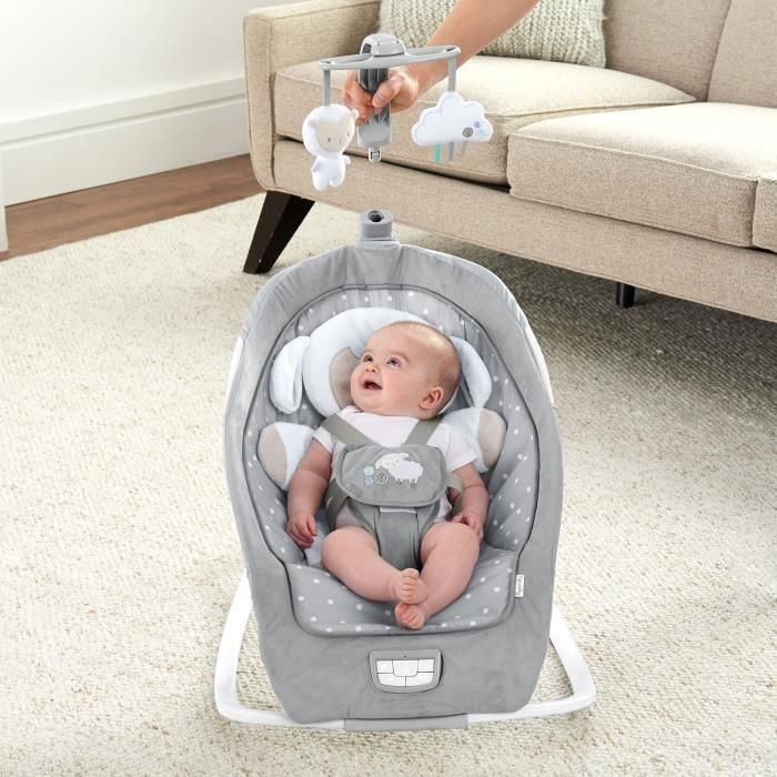 Ingenuity Hamaca Giratoria Automática Cuddle Lamb | Asiento Mecedor con 3 Posiciones, Melodías, Sonidos y Vibraciones para Bebés desde Nacimiento 4 Ingenuity Hamaca Giratoria Automática Cuddle Lamb | Asiento Mecedor con 3 Posiciones, Melodías, Sonidos y Vibraciones para Bebés desde Nacimiento 4