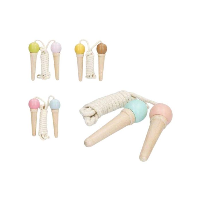Woomax Comba de Madera de 2.5 metros para niños, con mangos de madera y cuerda de algodón, modelos surtidos a partir de 3 años Woomax Comba de Madera de 2.5 metros para niños, con mangos de madera y cuerda de algodón, modelos surtidos a partir de 3 años