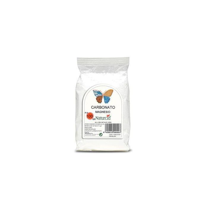 NATURCID Carbonato de Magnesio 100g para Reducir Cansancio, Fatiga y Soporte Muscular - Suplemento Alimenticio Sin GMO