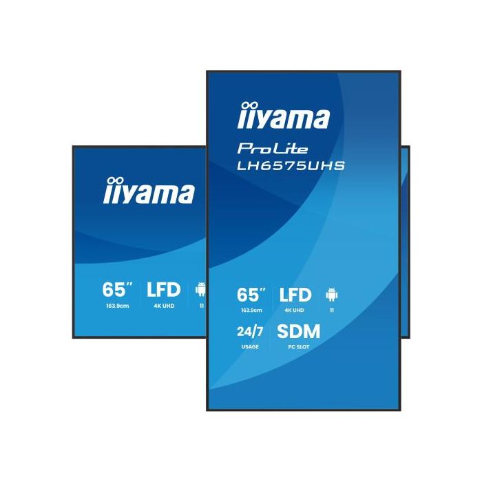 Monitor Iiyama 65" (Lh6575Uhs-B1Ag)3840X2160, Uhd Ips Panel, Operacion 24/7 500Cd/M, Landscape Portrait, Signal Failover, Speakers 2X 10W, Multiple Inputs (Dvi-I (Vga),Hdmi 3X, Dp-Out ,Usb 2.0 X2, Wifi, Lan, Media Play Usb Port, Control Lan/Rs232 3 Monitor Iiyama 65" (Lh6575Uhs-B1Ag)3840X2160, Uhd Ips Panel, Operacion 24/7 500Cd/M, Landscape Portrait, Signal Failover, Speakers 2X 10W, Multiple Inputs (Dvi-I (Vga),Hdmi 3X, Dp-Out ,Usb 2.0 X2, Wifi, Lan, Media Play Usb Port, Control Lan/Rs232 3