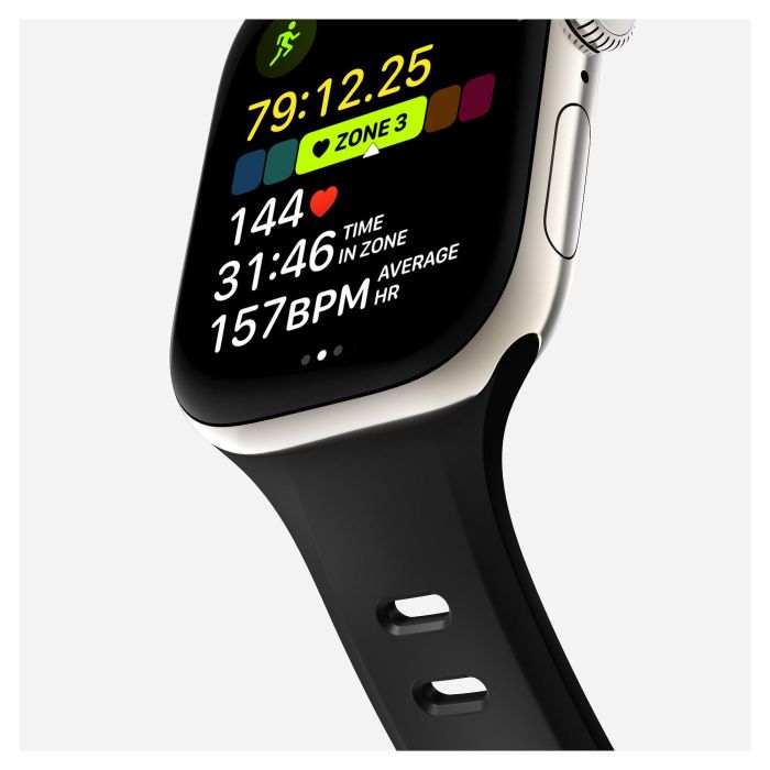 Nomad Tempo Band - Correa de Caucho para Apple Watch Series 7/8/SE y más, 45mm / 46mm, Negro 2