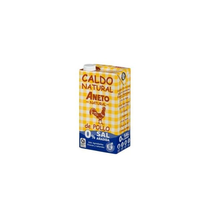 Caldo Natural De Pollo 0% Sin Sal Añadida 1 Lt