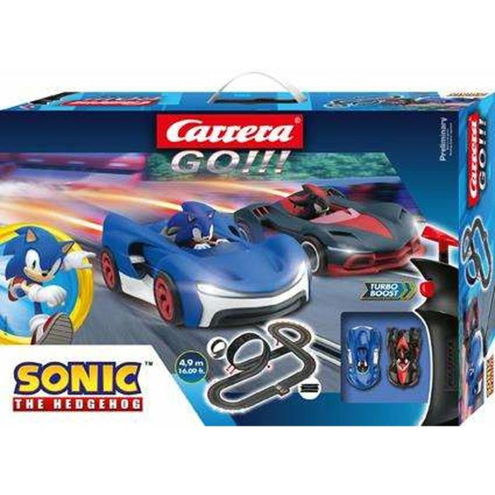 Pista sonic the hedgehog, incluye 2 coches (sonic y shadow) 4,9 metros 1 Pista sonic the hedgehog, incluye 2 coches (sonic y shadow) 4,9 metros 1