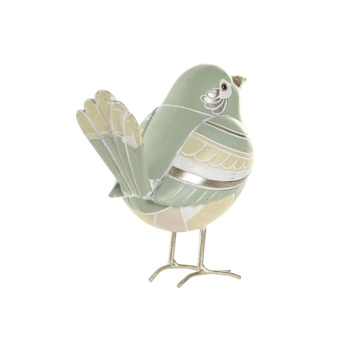 Figura Cottage DKD Home Decor Verde Dorado 7 x 12.5 x 12 cm (4 Unidades) 2