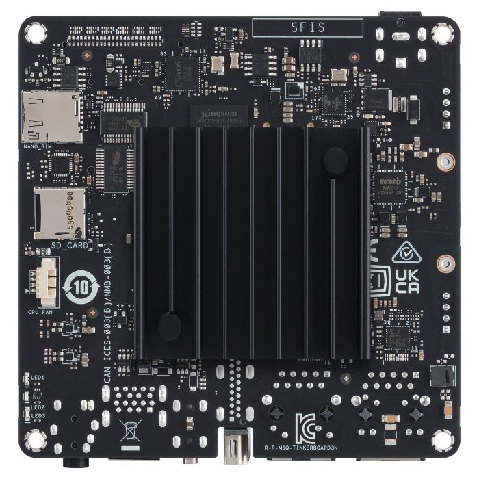 ASUS TINKER BOARD 3N/4G/32G Placa Base Rockchip RK3568, 4GB RAM, 32GB eMMC, Rockchip 4