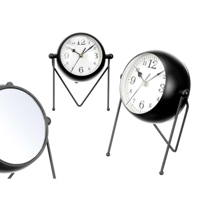 Reloj Forja Esfera Ovalada Espejo Negro 21Cm Giftdecor (4 Unidades) Reloj Forja Esfera Ovalada Espejo Negro 21Cm Giftdecor (4 Unidades)