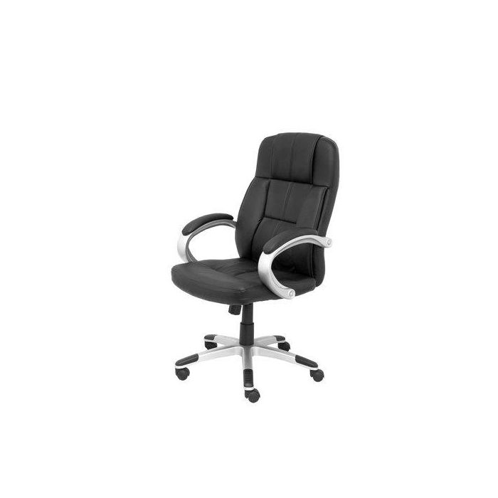 Silla Piqueras Y Crespo Tobarra Brazos Fijos Mecanismo Basculante Asiento Y Respaldo Tapizado Similpiel Negro