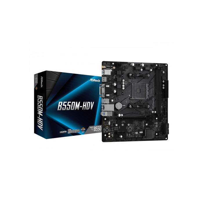 ASRock B550M-HDV Placa Base para AMD AM4 Ryzen 3000 Series, DDR4, mATX, AMD B550 0 ASRock B550M-HDV Placa Base para AMD AM4 Ryzen 3000 Series, DDR4, mATX, AMD B550 0