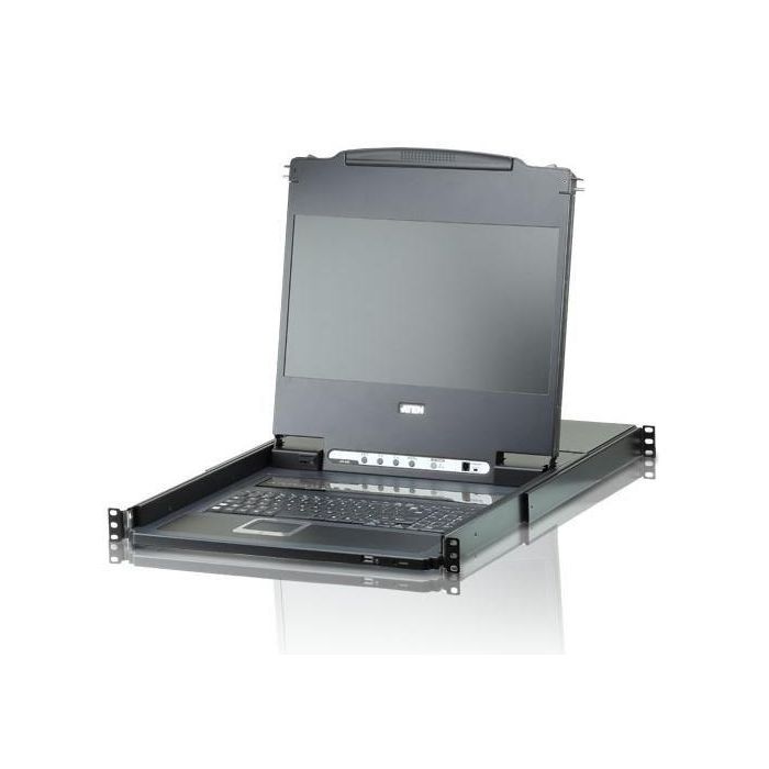 Aten CL6708MW KVM Switch DVI Single Rail 8 Puertos LCD 17.3" Full HD 1080p Montaje en Rack 1U - Escalable hasta 64 PCs 0 Aten CL6708MW KVM Switch DVI Single Rail 8 Puertos LCD 17.3" Full HD 1080p Montaje en Rack 1U - Escalable hasta 64 PCs 0