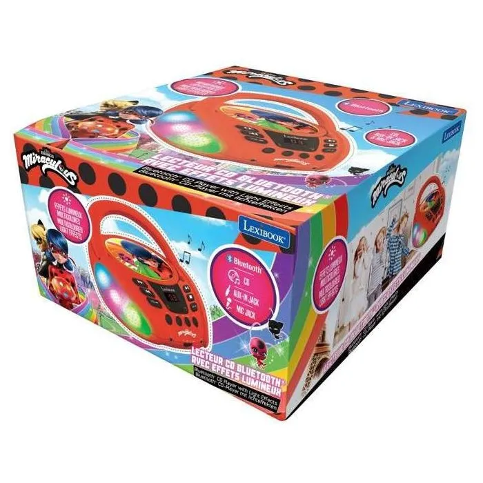 Lexibook Reproductor de CD Bluetooth Portátil con Efectos de Luz Multicolor y Conexión Inalámbrica, Ideal para Niños Lexibook Reproductor de CD Bluetooth Portátil con Efectos de Luz Multicolor y Conexión Inalámbrica, Ideal para Niños
