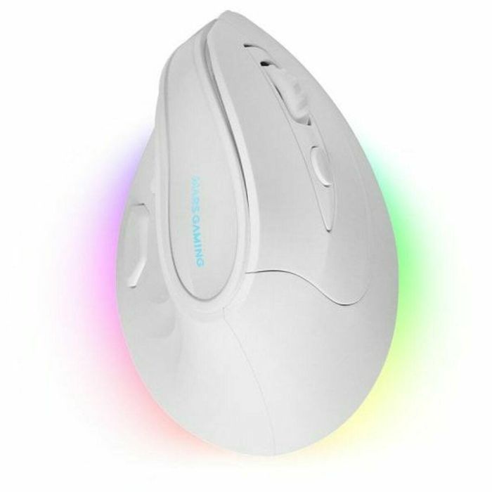 Mars Gaming MMSKW Ratón Gaming Vertical Inalámbrico Ergonómico Tri-Mode 8400 DPI 9 Botones Programables RGB Chrome Blanco 3 Mars Gaming MMSKW Ratón Gaming Vertical Inalámbrico Ergonómico Tri-Mode 8400 DPI 9 Botones Programables RGB Chrome Blanco 3