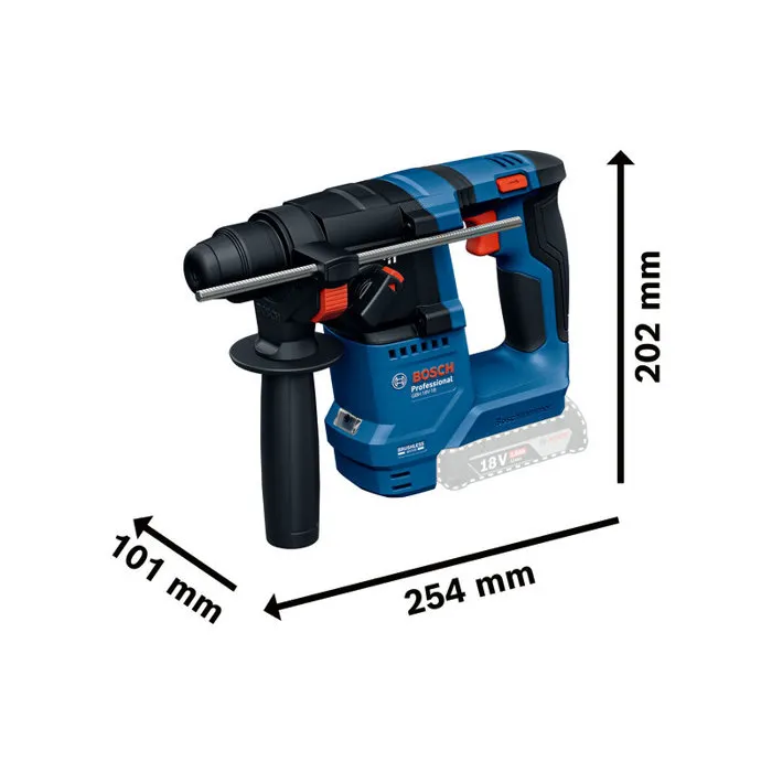 Bosch Professional Taladro Percutor Rotativo GBH 18V-18 SDS Plus con KickBack Control, sin batería, en L-Boxx 136, 06 AAAWT41186