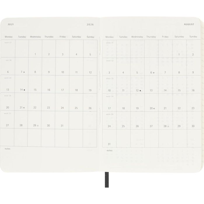 Agenda 2026 Tapa Blanda 12 Meses Semanal P (9 X 14 Cm) Negra Moleskine Dsb12Wn2Y26 3