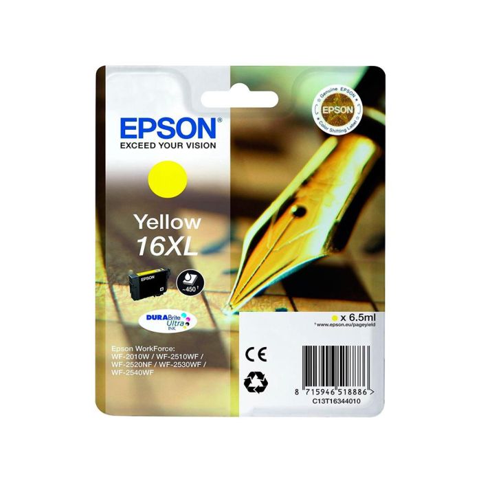 Ink-Jet Epson 16XL Wf2010 W Wf2510 Wf Wf2520Nf Wf2530 Wf Wf2540 Wf Amarillo 450 Pag 1