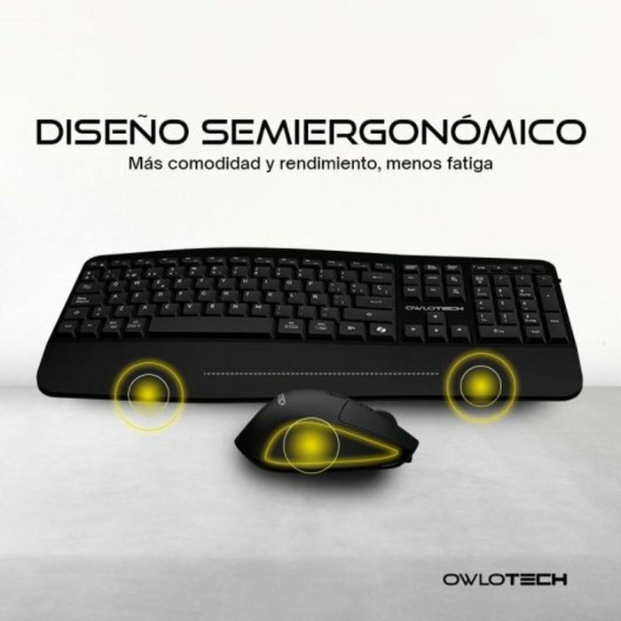 Teclado y Ratón Owlotech EK500 Negro 2