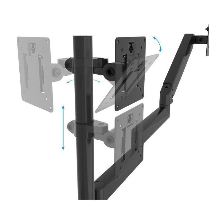B-Tech Flex Trio Full Motion Triple Screen Desk Mount 6 B-Tech Flex Trio Full Motion Triple Screen Desk Mount 6