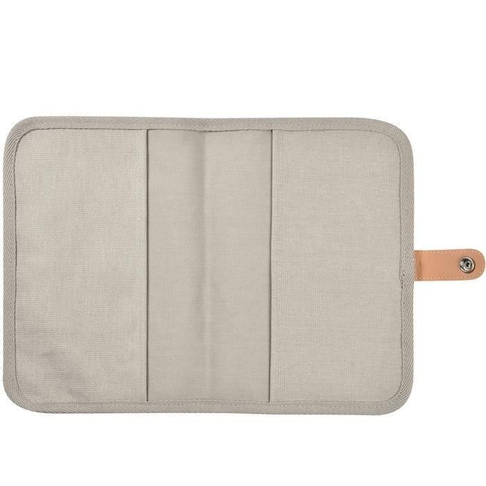 BEABA, Funda para libro de salud de lona gris perla 2 BEABA, Funda para libro de salud de lona gris perla 2