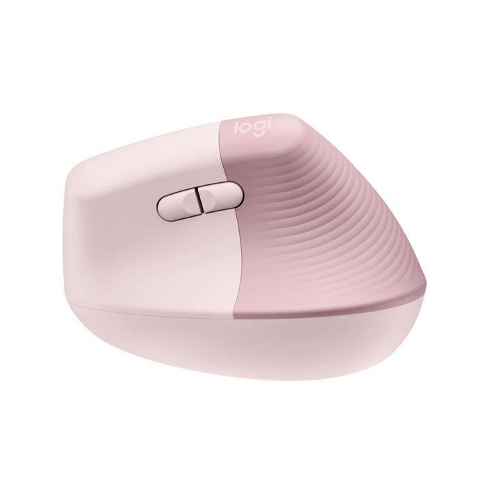 LOGITECH Raton Inalambrico 6 botones Ergonomico, Vertical, Videojuegos color Rosa 6