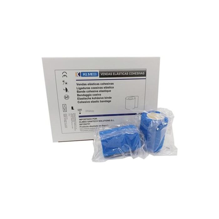 Venda Cohesiva 10 cm x 4.5 m Azul - 1 Unidad