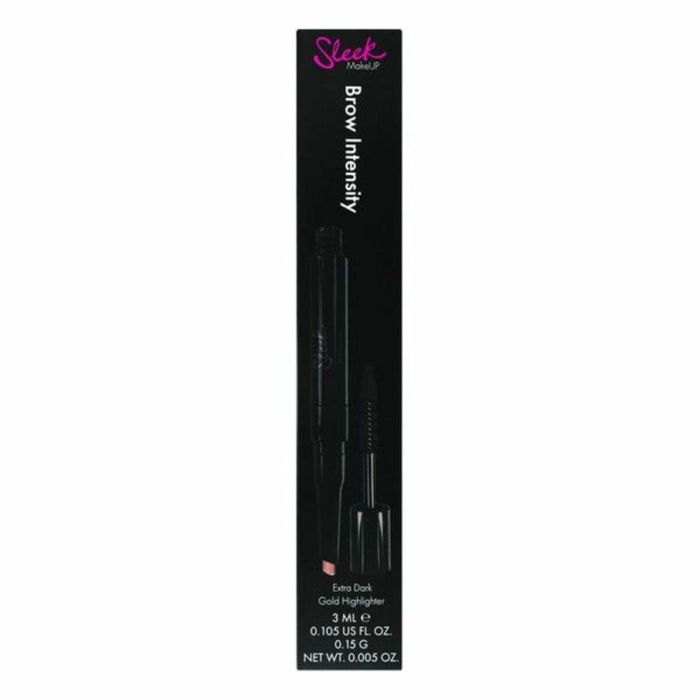 Sleek BROW INTENSITY Gel Maquillaje para Cejas Extra Dark, Larga Duración con Iluminador y Cepillo de Doble Función Vegano 3