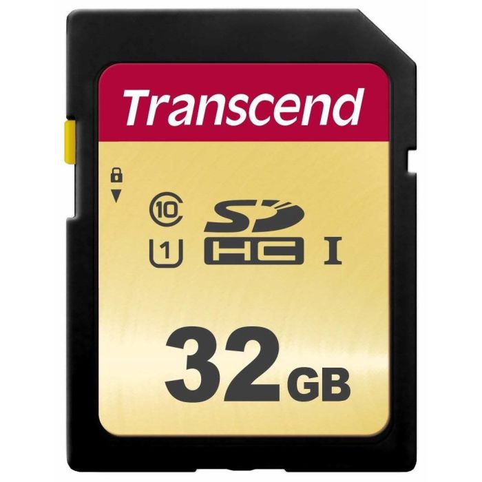 Transcend SDHC SDC500S Tarjeta de Memoria 32GB Clase 10 UHS-I, Velocidad 95MB/s Lectura / 60MB/s Escritura