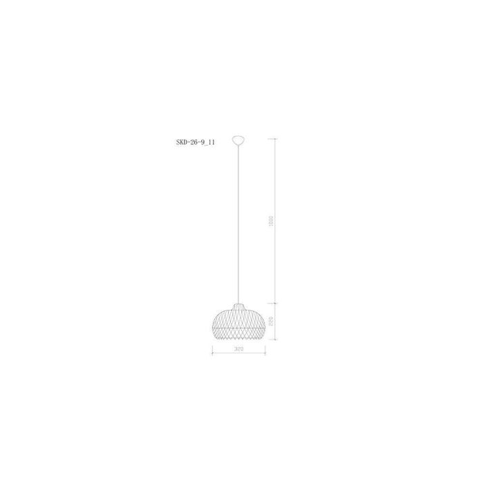 Lámpara Colgante Ratán "Felicity" Diseño Natural E27 LED, Cable Regulable. Ideal para Comedor, Dormitorio, Cocina u Oficina. SKD-26-9_11 1
