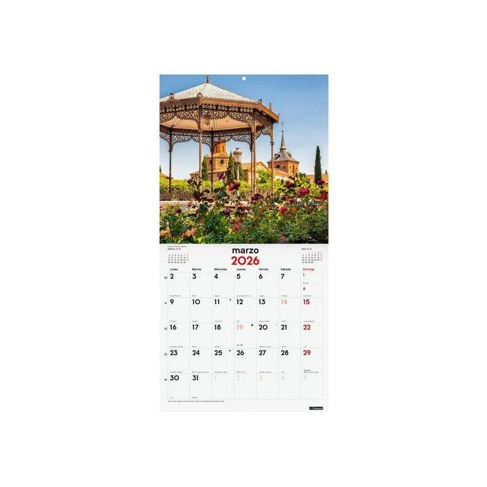 Calendario (2026) Finocam Pared Imagenes Mensual Para Escribir 300X300 Ciudades Con Encanto
