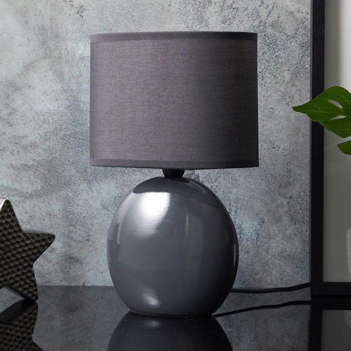 Lámpara Mesa Ovalada Gris Home Deco Factory 5