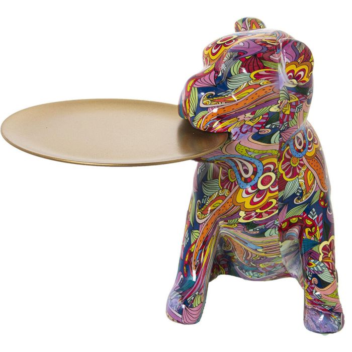 Figura Decorativa Alexandra House Living Multicolor Plástico Perro 21 x 27 x 29 cm Bandeja 4