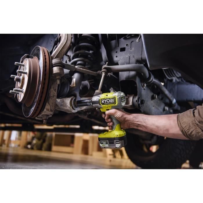 Ryobi AAAOB38126 Llave de Impacto Sin Escobillas 18V - 4 Modos (200/350/700 Nm), Aflojamiento 900 Nm, Cuadradillo 1/2" 2