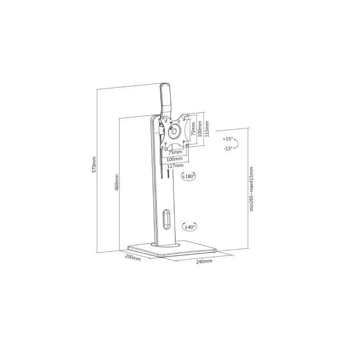 Aisens Soporte de Mesa Pro Contrapeso Giratorio e Inclinable para Monitor-TV 17"-32" Negro Aisens Soporte de Mesa Pro Contrapeso Giratorio e Inclinable para Monitor-TV 17"-32" Negro