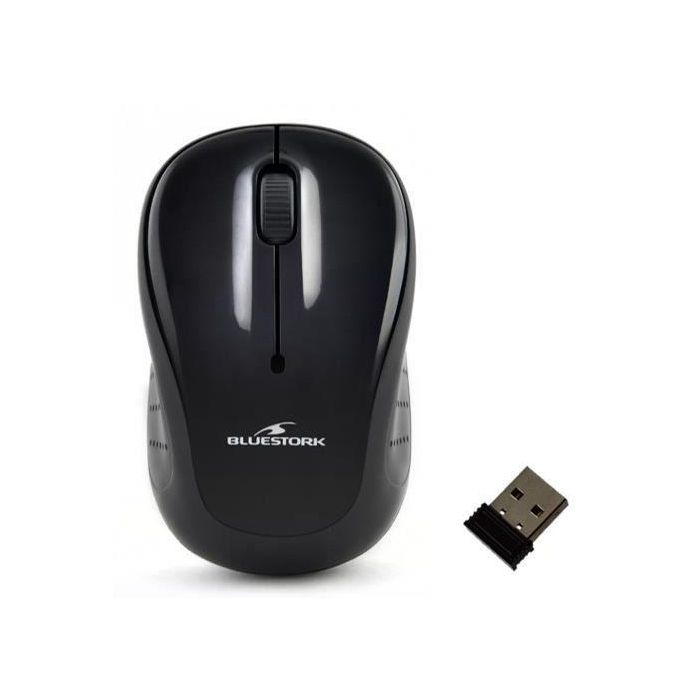 Bluestork M-WL-OFF100 Ratón óptico inalámbrico 1200 DPI 2 botones Plug & Play para Windows/Mac con nano receptor USB 1 Bluestork M-WL-OFF100 Ratón óptico inalámbrico 1200 DPI 2 botones Plug & Play para Windows/Mac con nano receptor USB 1
