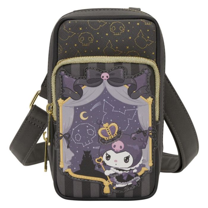 Bolso bandolera + Monedero 20th Anniversary Kuromi Hello Kitty Loungefly 4