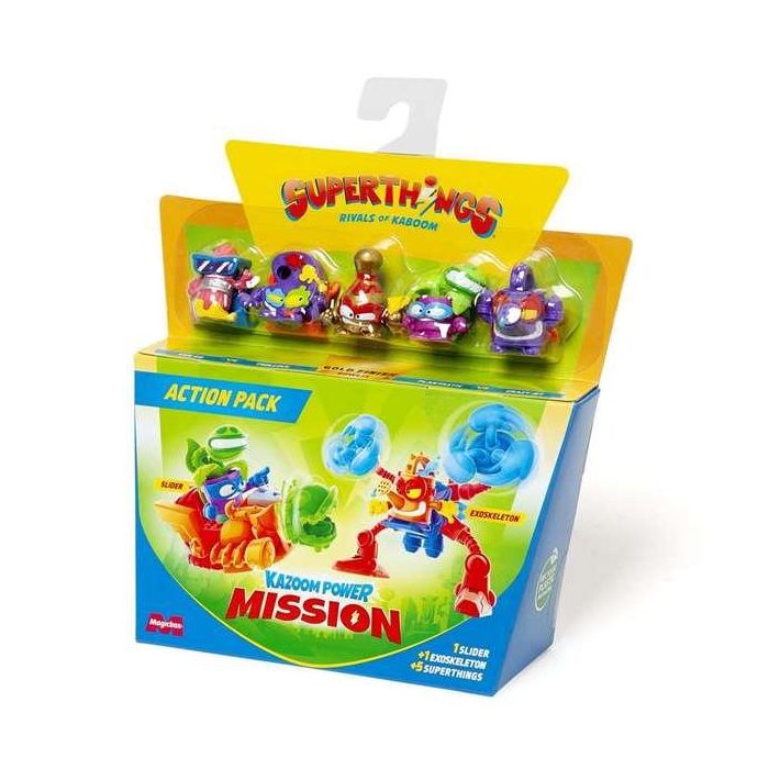 Figura superthings kazoom power mission action pack. incluye 5 superthings uno dorado 18x14x6 cm - modelos surtidos Figura superthings kazoom power mission action pack. incluye 5 superthings uno dorado 18x14x6 cm - modelos surtidos