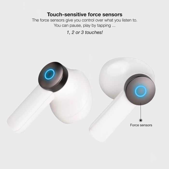 TooQ TQBWH-0031W Auriculares Inalámbricos Bluetooth 5.1 con Micrófono y Estuche de Carga USB-C, Autonomía 18h, Blancos 2 TooQ TQBWH-0031W Auriculares Inalámbricos Bluetooth 5.1 con Micrófono y Estuche de Carga USB-C, Autonomía 18h, Blancos 2