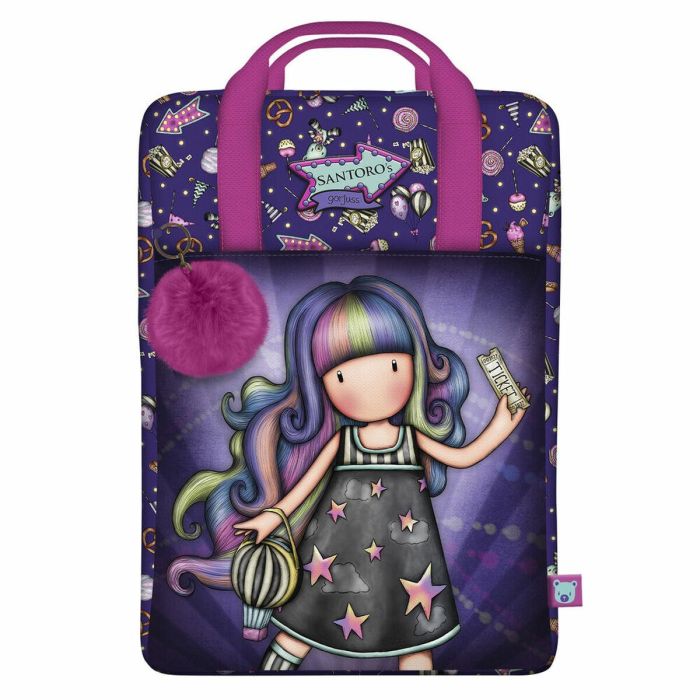 Mochila Escolar Gorjuss Up and away Morado 25 x 36 x 10 cm 0 Mochila Escolar Gorjuss Up and away Morado 25 x 36 x 10 cm 0