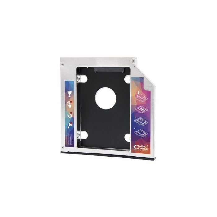 Nanocable 10.99.0102 Adaptador SATA para Disco Duro 2.5" de 7/9.5mm en Unidad Óptica Portátil de 12.7mm 1 Nanocable 10.99.0102 Adaptador SATA para Disco Duro 2.5" de 7/9.5mm en Unidad Óptica Portátil de 12.7mm 1