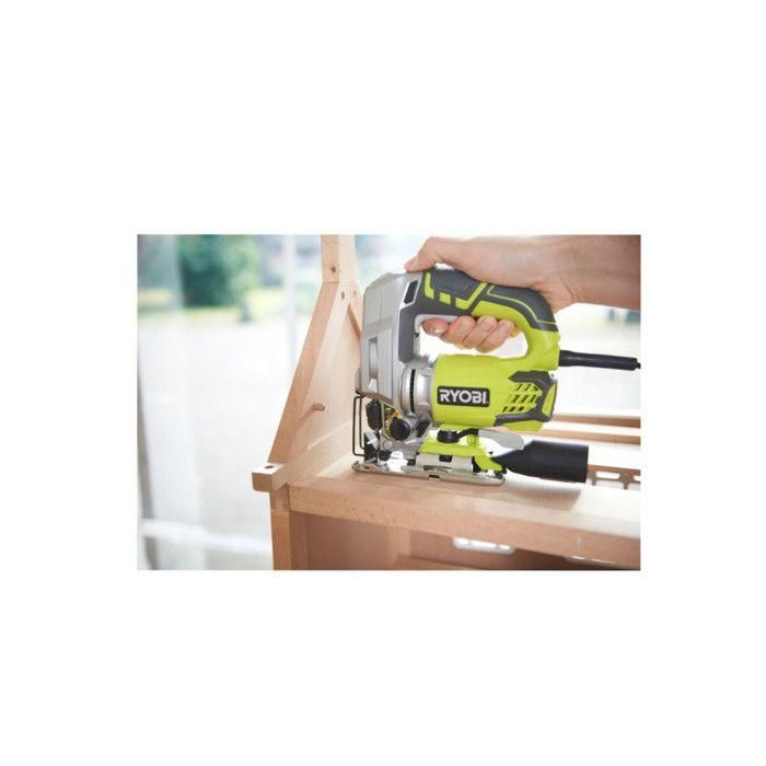 Ryobi Sierra de calar compacta 600W, 85mm madera, LED, cambio hoja sin herr., péndulo 4 pos., soplador, estuche + 5 hojas 2
