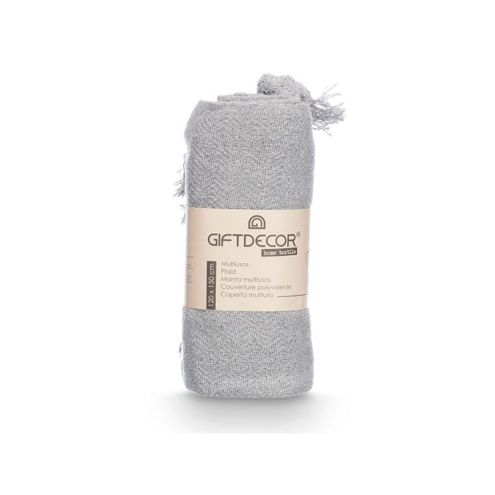 Multiusos Pompon Gris 120X150Cm Giftdecor (12 Unidades) 2 Multiusos Pompon Gris 120X150Cm Giftdecor (12 Unidades) 2