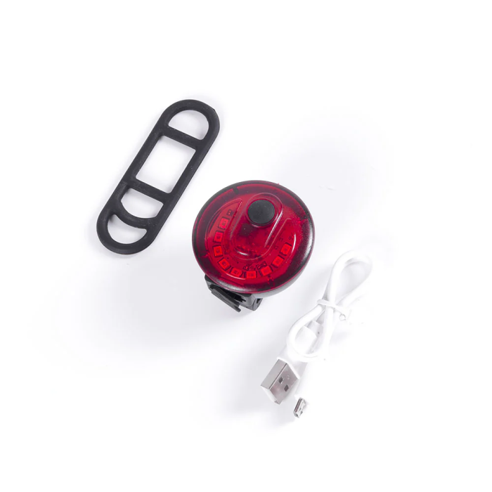 Luz Trasera Bicicleta LED 3 Niveles de Potencia (Alta, Media, Parpadeo) Carga USB Autonomía 300m