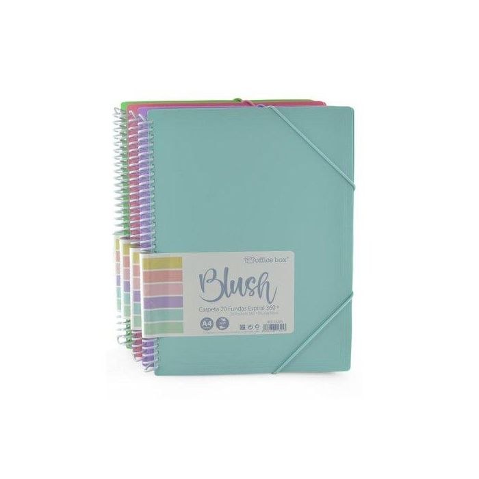 Carpeta Fundas (Tarifario) Office Box Espiral Pp A4 Blush 20 F. Surtido (4 Colores) 4 unidades