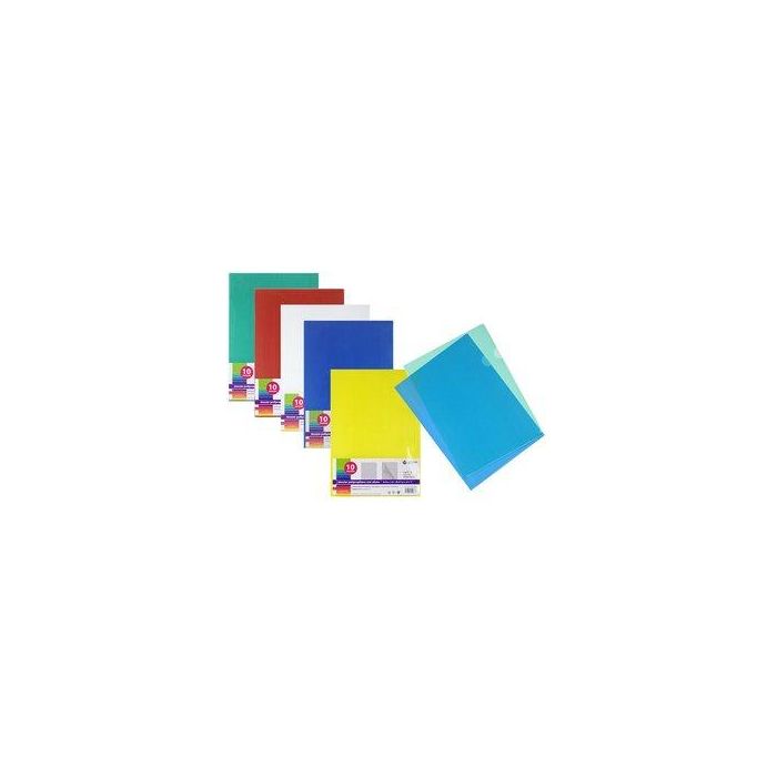 Dosier Angulo Recto Carchivo Pp 130Μ A4 Azul Paquete De 10 10 unidades