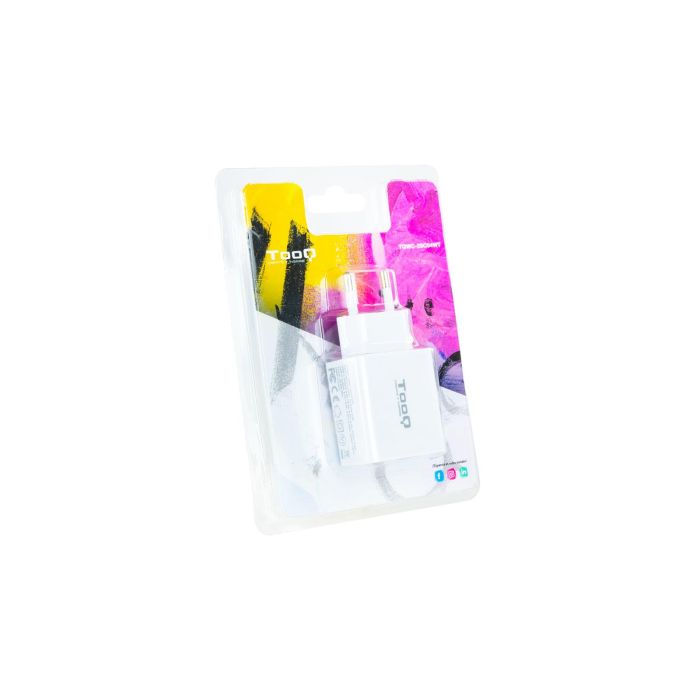 TooQ TQWC-2SC04WT Cargador de Pared Carga Rápida 20W Doble Puerto USB-C Power Delivery y USB-A Quick Charge 3.0 Blanco 5 TooQ TQWC-2SC04WT Cargador de Pared Carga Rápida 20W Doble Puerto USB-C Power Delivery y USB-A Quick Charge 3.0 Blanco 5