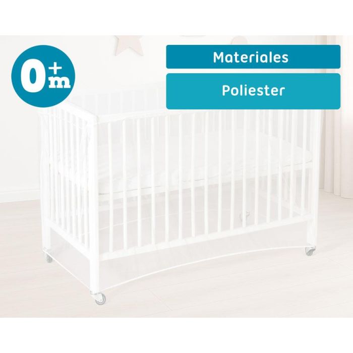 KioKids Mosquitera Blanca Para Cuna Con Cremallera 135x80x65 cm 4 KioKids Mosquitera Blanca Para Cuna Con Cremallera 135x80x65 cm 4