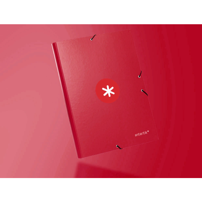Antartik Carpeta con Gomas Tres Solapas A4 Cartón Forrado Color Frambuesa 9